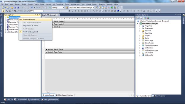 Explorer Select Database Expert